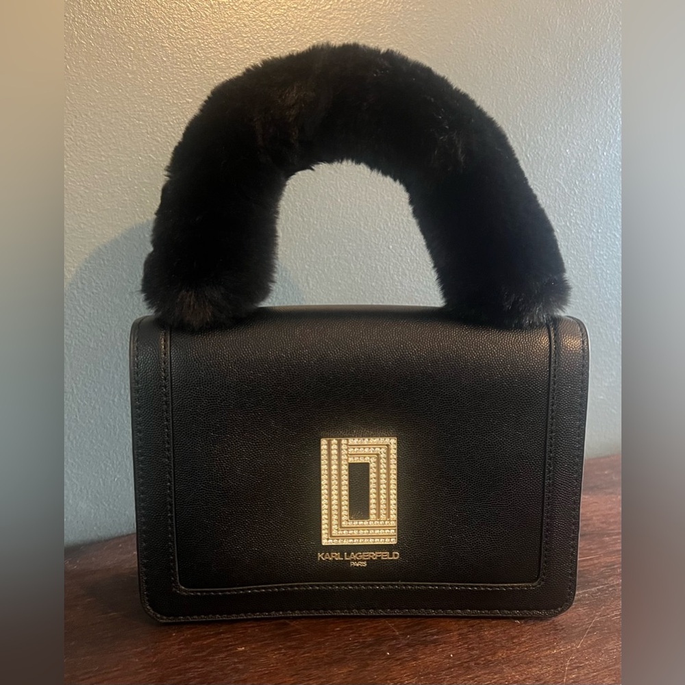 Karl Lagerfeld Paris Simone Leather Top Handle Bag